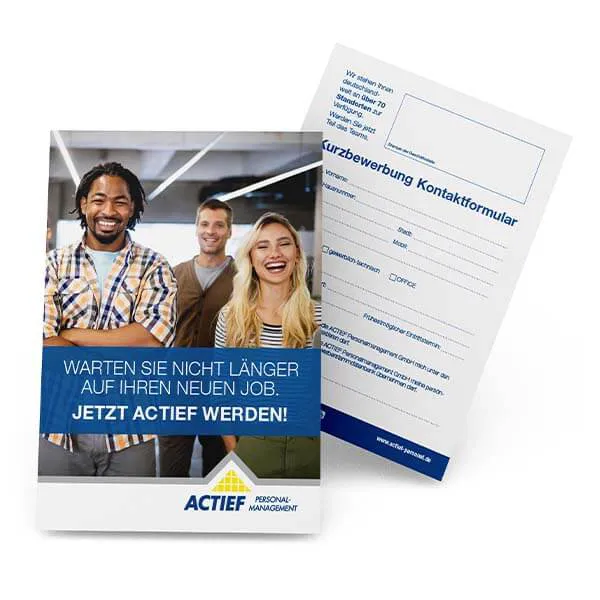 Kurzbewerbungs Flyer ACTIEF Office